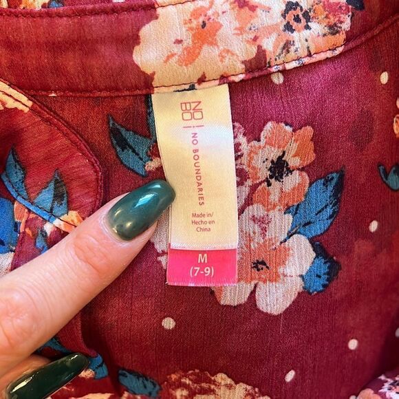 Women's Silk Floral Blouse - Picture 6 of 6